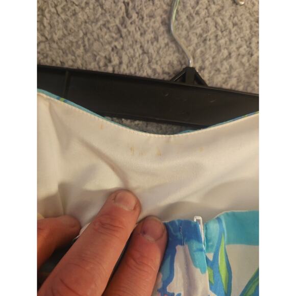 Lilly Pulitzer Langley Shorely Blue Tossing The Line Strapless Cocktail Dress 00 - Picture 12 of 13